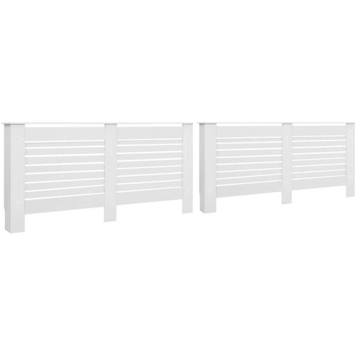  pokrovi za radijator 2 kom bijeli 172 x 19 x 81,5 cm mdf Slike