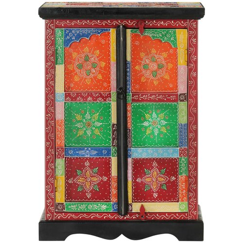 Maison Chic Ročno barvana Komoda - Predalnik z vrati 53x30x75 cm trden mangov les, (21722413) Cene