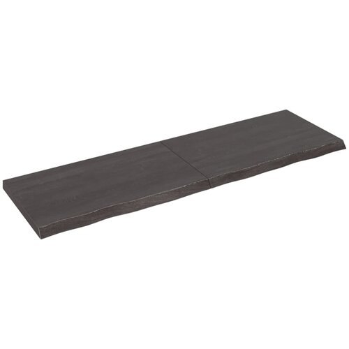 vidaXL Kopalniški pult temno rjav 200x60x(2-6) cm obdelan trden les, (21244469) Cene