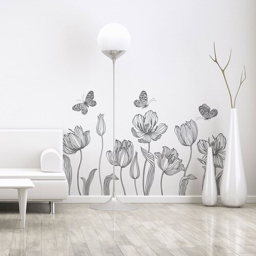 Ambiance Komplet stenskih nalepk Bright Tulips Cene