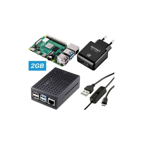 TRU COMPONENTS Renkforce Pure Set Raspberry Pi® 4 B 2 GB 4 x 1.5 GHz uklj. napajanje, uklj. kućište Cijene