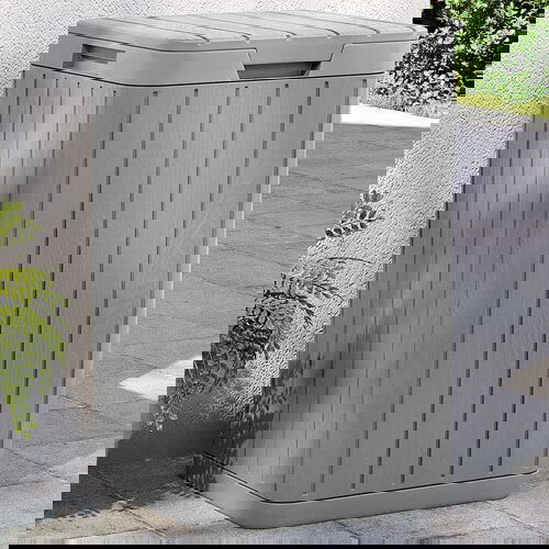 VidaXL Vanjska kanta za smeće siva 38 x 38 x 65 cm PP Slike