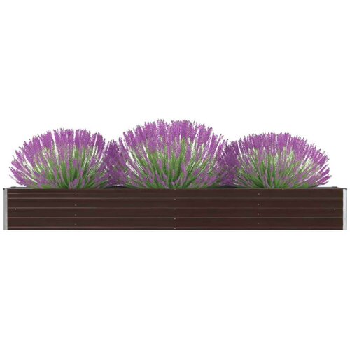  Visoka greda pocinkano jeklo 320x40x45 cm rjava, (20618764) Slike