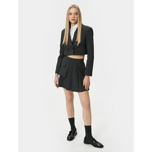 Koton Crop Blazer Jacket Double Breasted Buttoned Cene