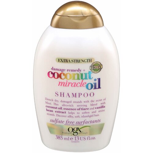 OGX Coconut Miracle Oil krepilni šampon za poškodovane lase s kokosovim oljem 385 ml Cene