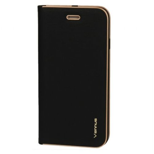  Premium preklopna torbica Samsung Galaxy S22 Plus 5G - črna z zlatim robom Slike