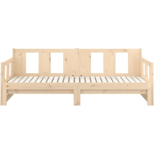  Dnevni ležaj na izvlačenje od masivne borovine 2 x (90x200) cm Slike