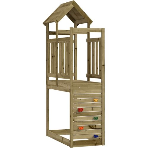 VidaXL Toranj za igru sa zidom 53x110,5x214 cm impregnirana borovina Slike