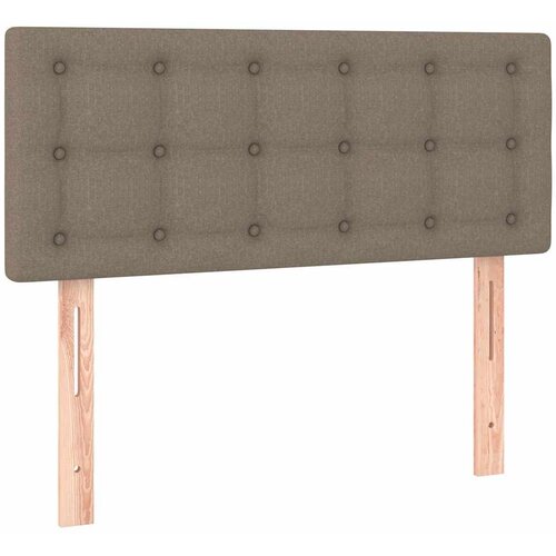  Krevet s oprugama i madracem smeđesivi 100 x 200 cm od tkanine Slike