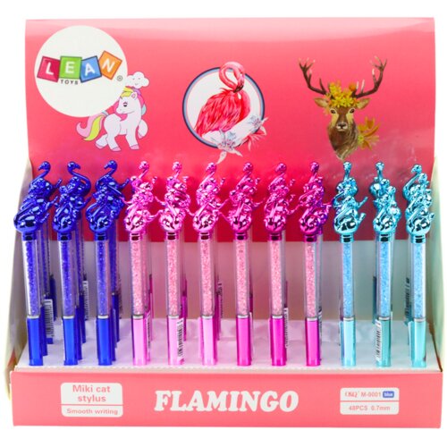  Flamingo kemijska olovka s plavim punjenjem 0,7 mm mix Slike