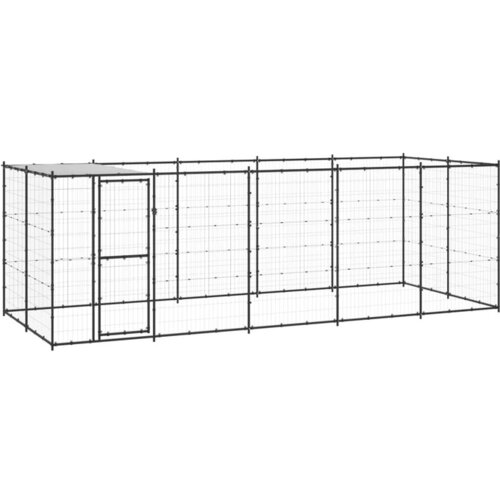  Vanjski kavez za pse s krovom čelični 12 1 m&sup2; Cijene