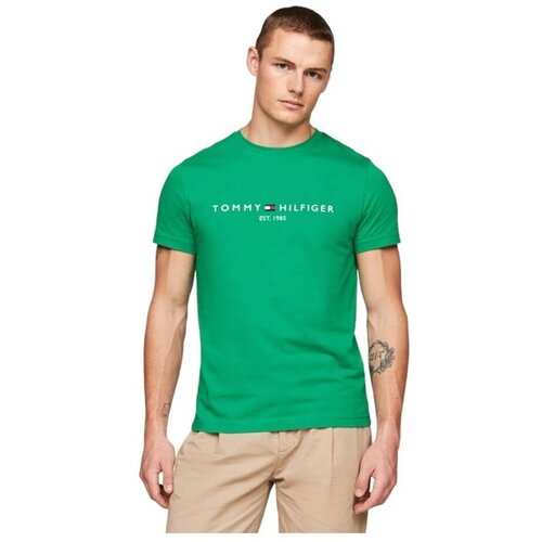 Tommy Hilfiger Majice s kratkimi rokavi MW0MW11797L4B Zelena Cene