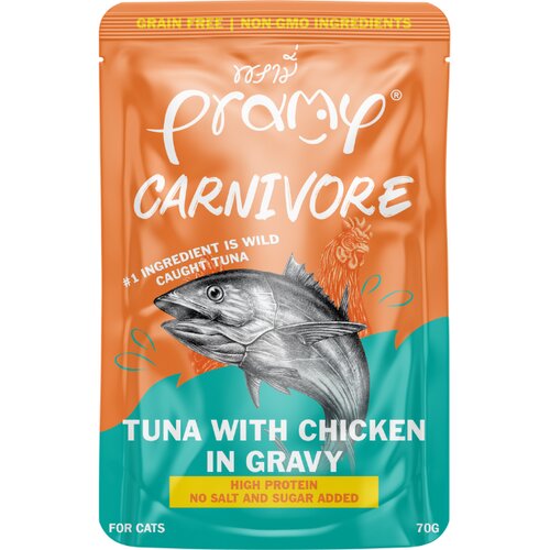 Pramy Cat Carnivore tuna s piletinom u umaku 70 g Cijene
