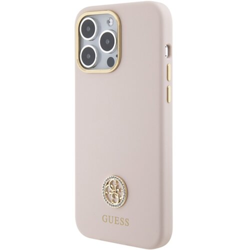 Guess GUHCP15XM4DGPP IPHONE 15 PRO MAX 6.7 SVETLO ROZA/ROZA TRDO OHI&Scaron;JE SILICONE LOGO STRASS 4G, (5000012027) Cene