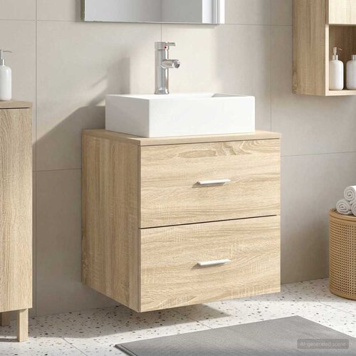  Umivaonik s policom Hrast sonoma 49,5 x 41 x 62,5 cm Cene
