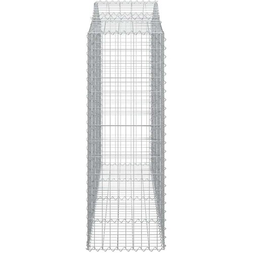  Lučne gabionske ko&amp;scaron;are 12kom 200x50x140/160cm pocinčano željezo Slike