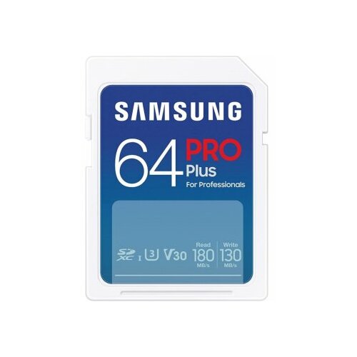 Samsung MicroSD 64GB, pro plus, SDXC, UHS-I U3 V30 A2 ( MB-SD64S/EU ) Slike