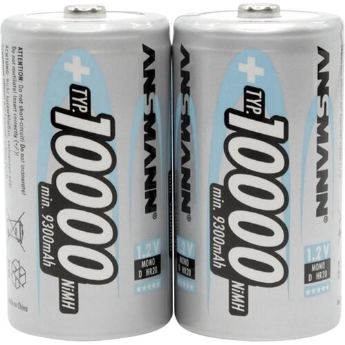 Ansmann Punjiva baterija NiMH, 1.2V, 10000mAh D, HR20 Tip 10000, 1 komad Cene