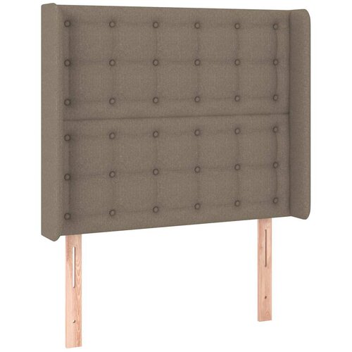  Krevet s oprugama i madracem smeđesivi 90x200 cm od tkanine Slike