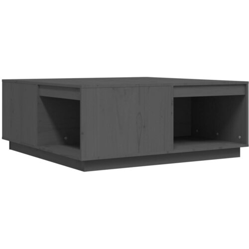 Maison Chic Klubska mizica - kavna mizica - Nizka mizica siva 100x101x40,5 cm trdna borovina, (21752897) Slike