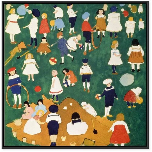  Slika - Kazimir Malevich &amp;ndash; Children 60x60 U crnom drvenom okviru Slike