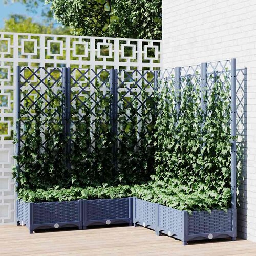  Vrtna sadilica s re&scaron;etkom plava siva 120 x 120 x 121,5 cm PP Cijene