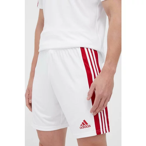 Adidas Kratke hlače za vadbo Squadra 21 bela barva