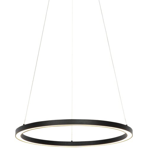 QAZQA Pametna viseča svetilka črna 60 cm z LED zatemnitvijo v Kelvin - Anello Cene