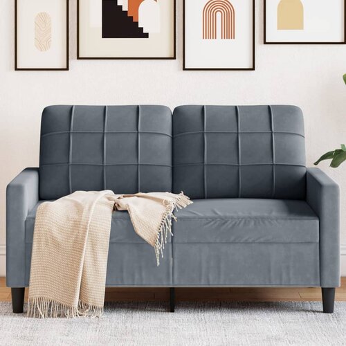 vidaXL Dvosed temno siv 120 cm žamet Cene