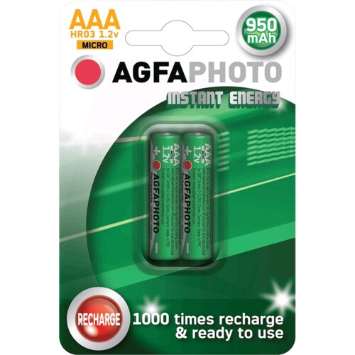 Agfa Micro (AAA) akumulator NiMH HR03 950 mAh 1.2 V 2 kosa, (20438349) Slike