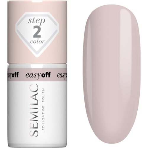 Semilac Easy Off Step 2 gel lak za nohte z uporabo UV/LED lučke odtenek Almond Milk 7 ml Slike