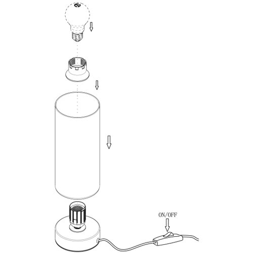 Eglo Damasco 1 stolna/1, e27, 60w, v215, krom/bijela Slike