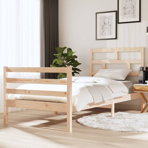 VidaXL Okvir za krevet od masivnog drva 90 x 190 cm 3FT jednokrevetni Slike