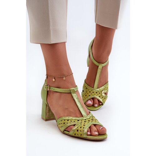Maciejka Women's Leather Sandals with Heels Cijene