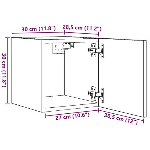 VidaXL Zidni TV ormarići 4 kom boja hrasta sonome 30,5 x 30 x 30 cm Slike