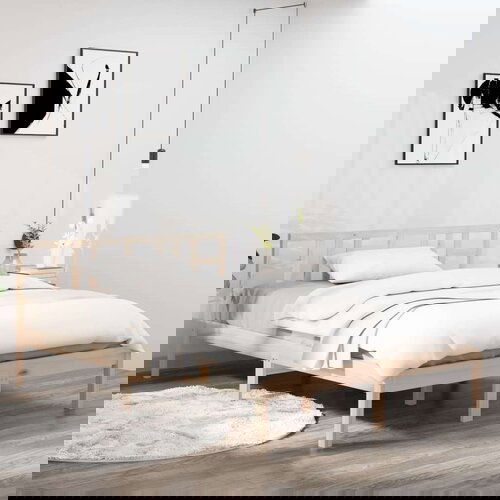  Okvir za krevet od masivnog drva 160 x 200 cm Slike