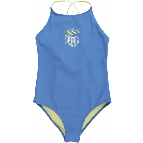 Tommy Hilfiger Underwear Jednodijelni kupaći kostim sivkasto plava / svijetlozelena / bijela