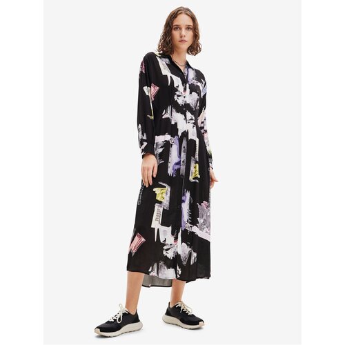 Desigual Black Percy Shirt Shirt Midishats - Women Cene