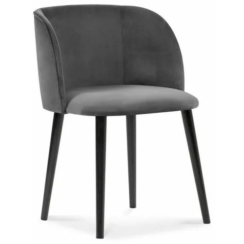 Windsor & Co Sofas tamnosiva blagovaonska stolica s baršunastom presvlakom Aurora