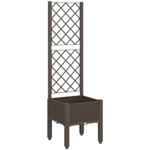 Maison Chic Cvetlično korito - Cvetlični Lonec z oporno mrežo rjavo 40x40x142 cm PP, (21789594) Cene