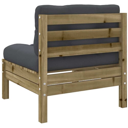  7-dijelni set vrtnih sofa od impregnirane borovine s jastucima Slike