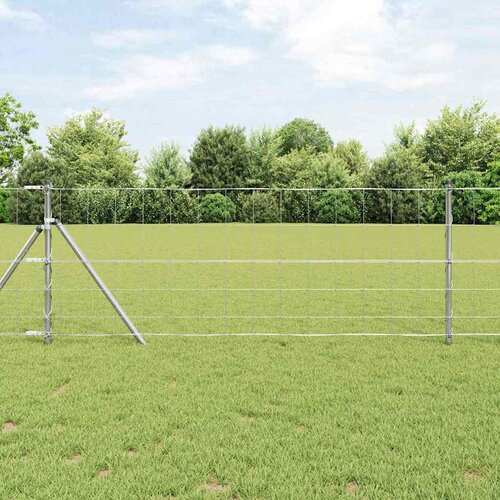 vidaXL ograja za terene 0.8x50 m pocinkano jeklo Cene