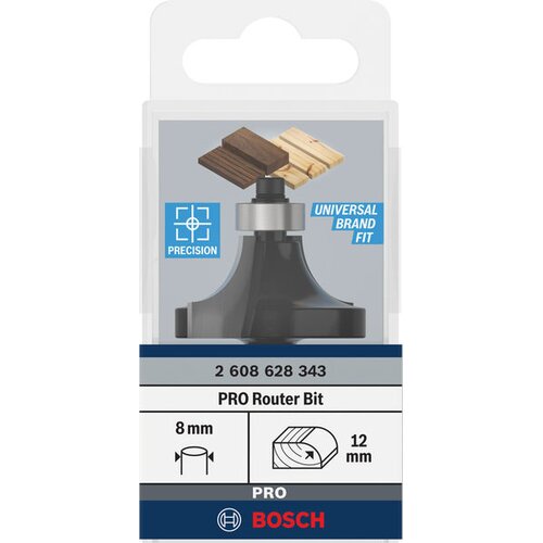 Bosch PRO glodalo za zaobljavanje, R 12, prihvat 8 mm 2608628343 Slike