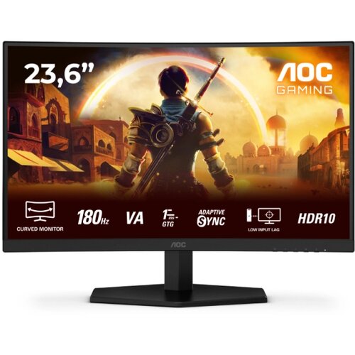  Monitor 23.6" AOC C24G42E VA/Zakrivljeni/FHD/1920x1080/180Hz/4ms GtG/HDMIx2, DP/Adaptive Sync/VESA/Crna Cene
