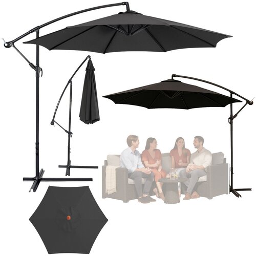  Vrtni suncobran s podesivim nagibom 350 x 250cm - antracit Cijene
