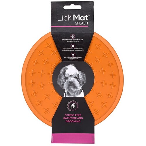 LickiMat Podloga za lizanje za kopel Splash Orange - Cene