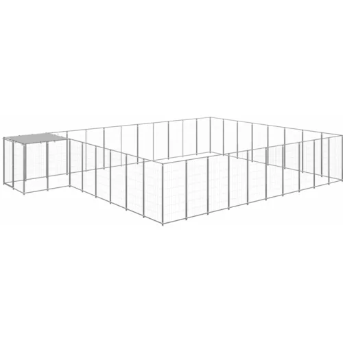  Kavez za pse srebrni 25,41 m² čelični