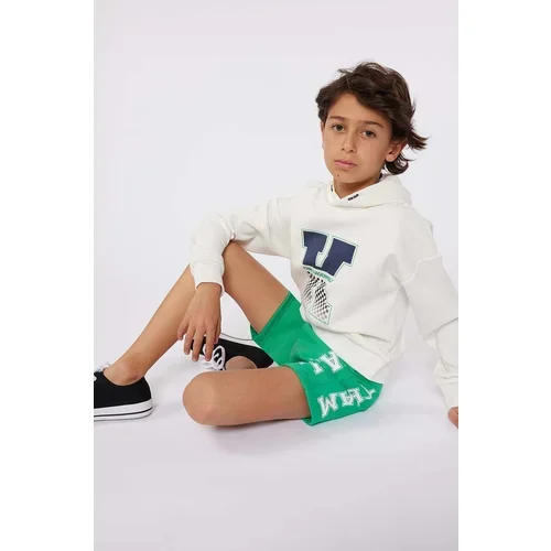 Karl Lagerfeld Dječje kratke hlače boja: tirkizna, podesivi struk