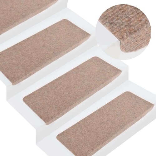  Samolepilne preproge za stopnice 15 kosov 65x24,5x3,5 cm bež, (20753552) Cene