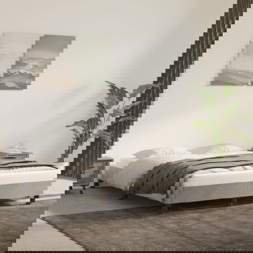 VidaXL okvir za krevet svjetlosivi 140x200 cm bar&amp;scaron;unasti Slike